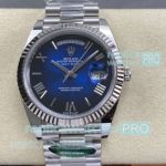 ARF Swiss Replica Rolex Day-Date 40mm Blue Ombre Dial Stainless Steel Watch 